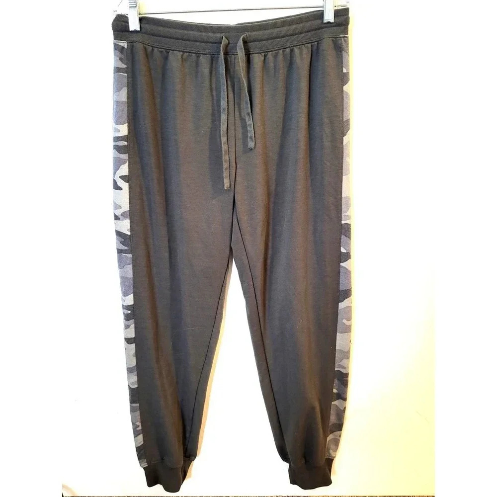 Splendid Olive Green‎ Camo Side Stripe Joggers